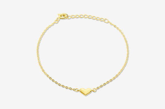 Minimalist Heart Bracelets in Sterling Silver