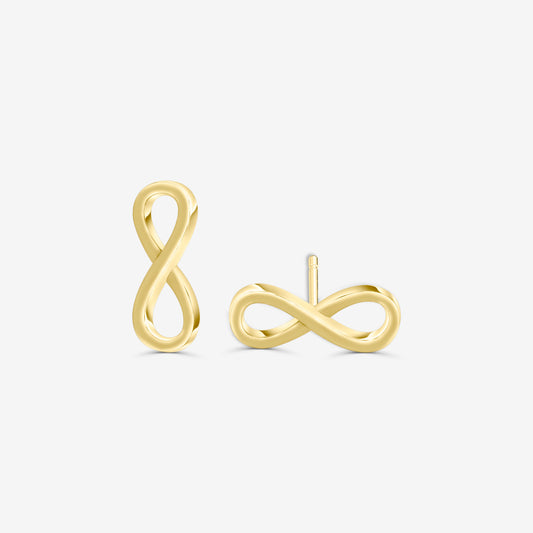 Sterling Silver Plain Infinity Studs