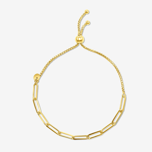 Sterling Silver Adjustable PaperClip Bracelet