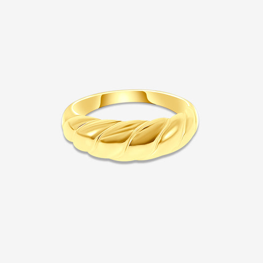 Gold Plated Silver Croissant Ring